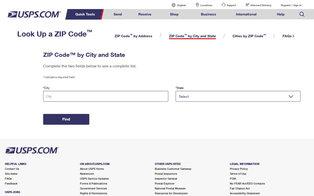 Walker ZIP code directory USPS ZIP lookup page